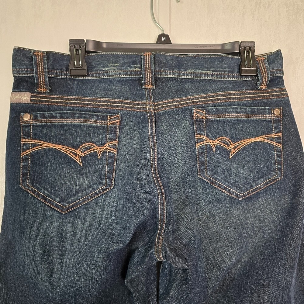 Cruel Girl Women's Jeans Sz 9 Rocky Mountain Clothing Wide Leg Pockets Stitching - Picture 6 of 11